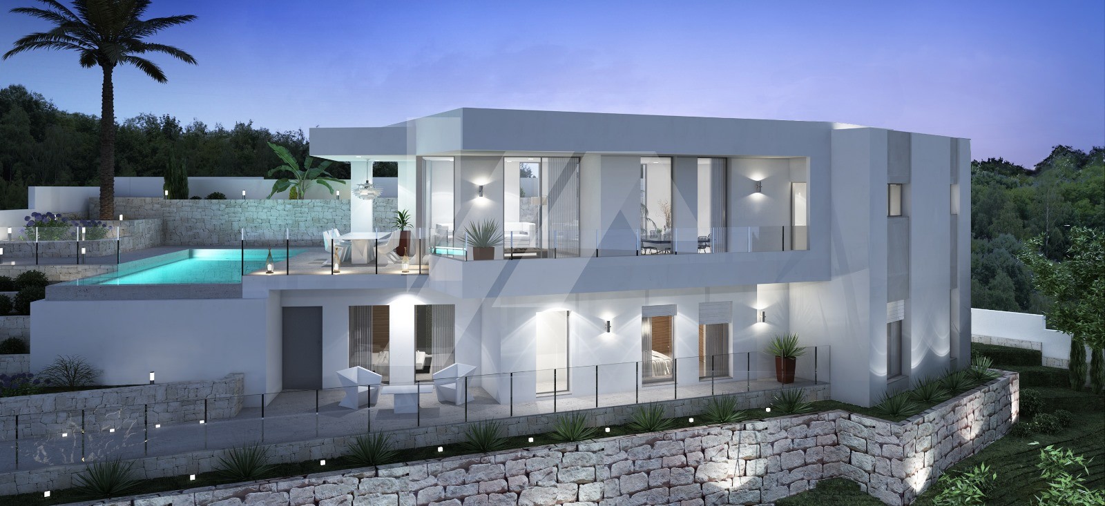 Neubauvilla zum Verkauf in Moraira, mit privatem Pool.