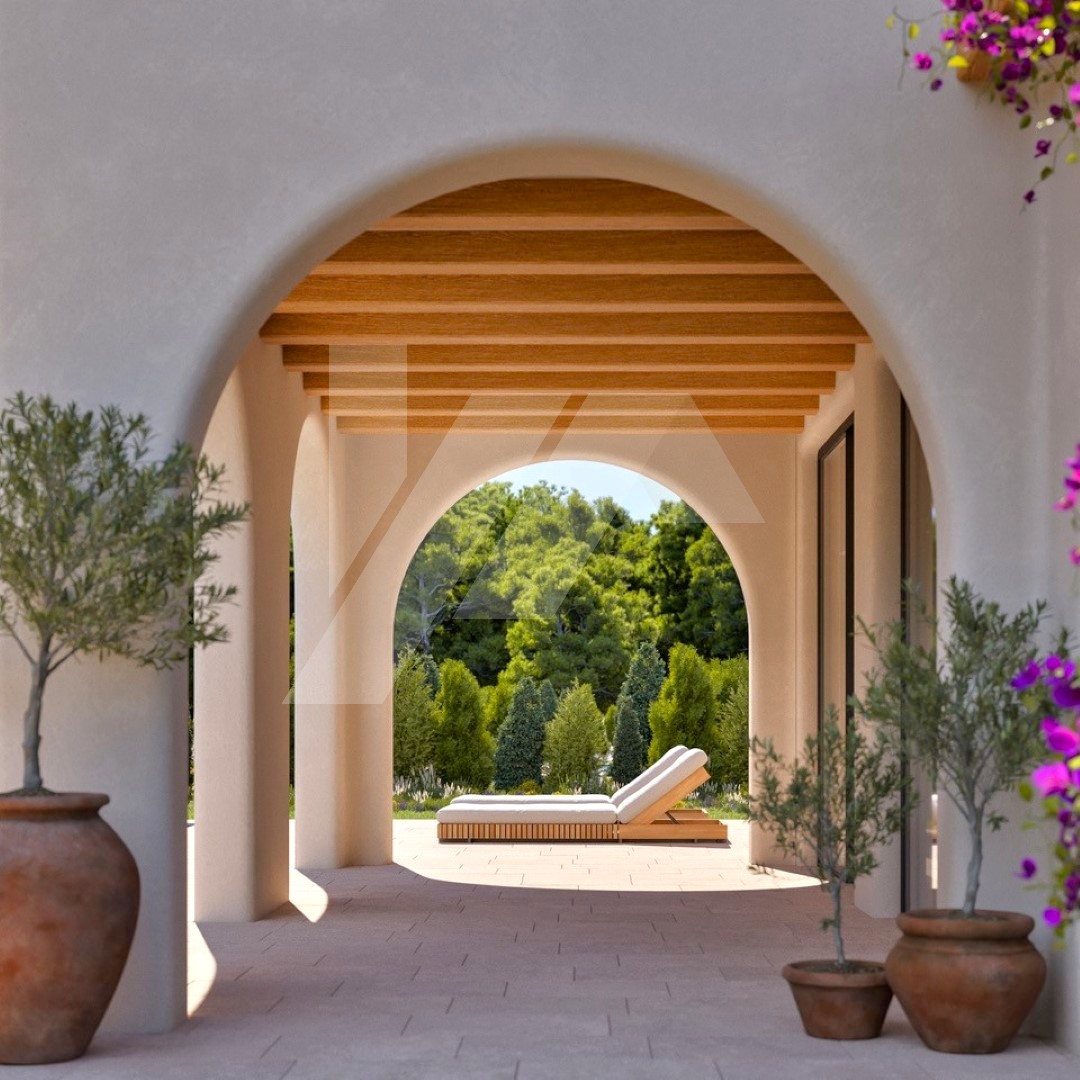 Villa im ibizenkischen Stil zu verkaufen in Moraira, Costa Blanca.