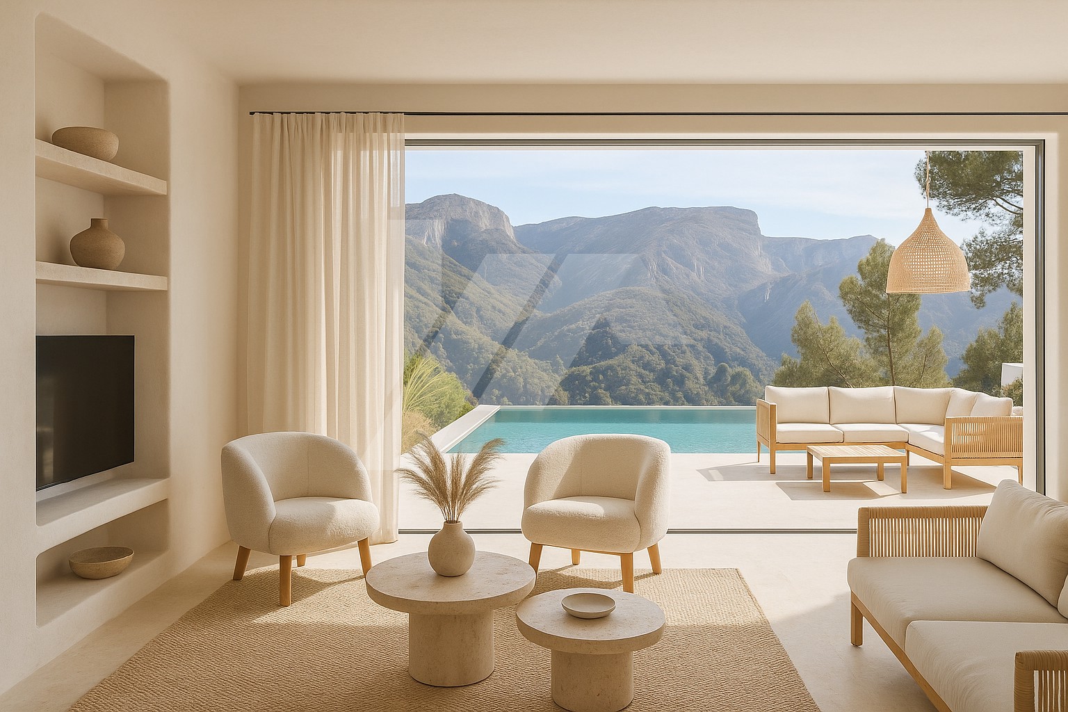 Villa im Ibizenkischen Stil zum Verkauf in Pedreguer, Costa Blanca.