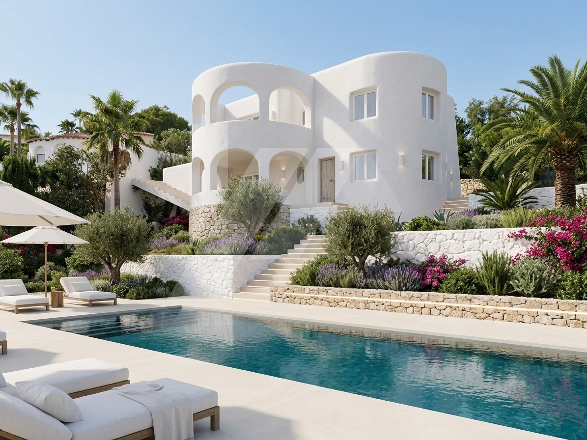 Villa mit Meerblick zu verkaufen in Benissa Costa, Costa Blanca.