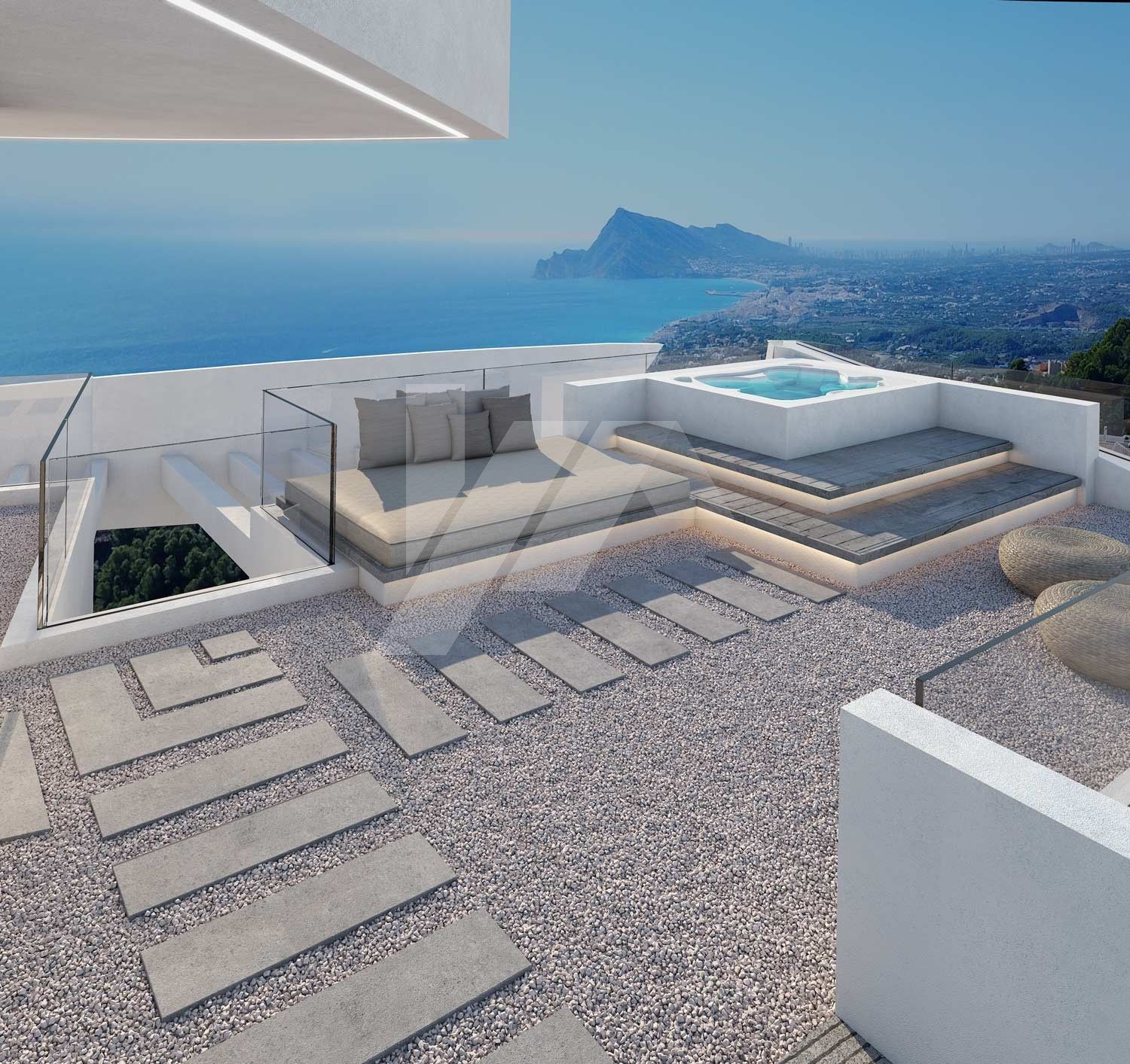 Modernes Villa-Chalet zu verkaufen in Altea Hills mit 4 Schlafzimmern und Infinity-Pool