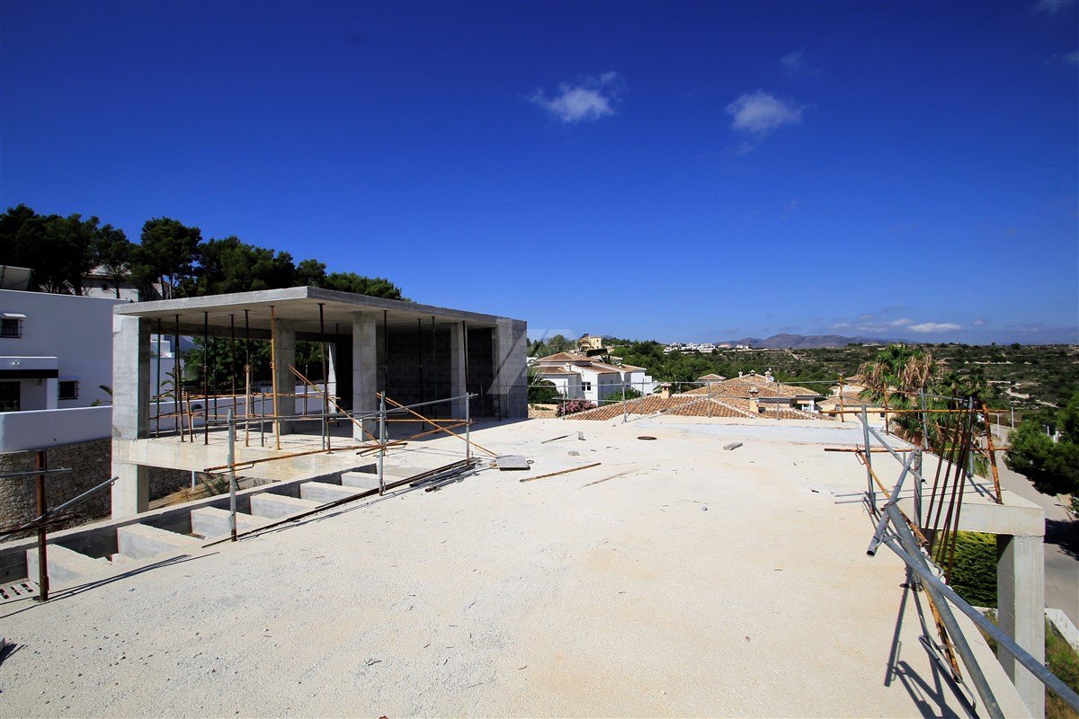 Neubau zum Verkauf in Moraira, Blick auf das Meer.